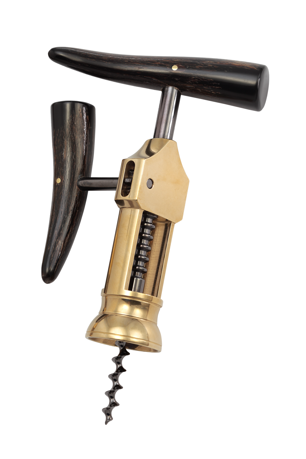 King Rack & Pinion Wine Opener - DARK BUFFALO HORN HANDLE Special Edition