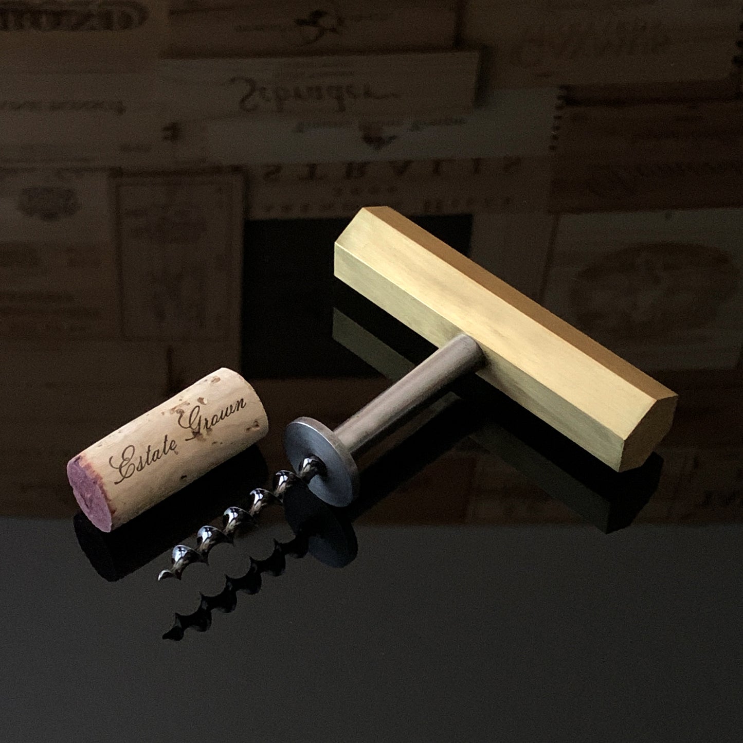 Wine Helix Direct Pull Corkscrew - Hex Brass Limited Edition