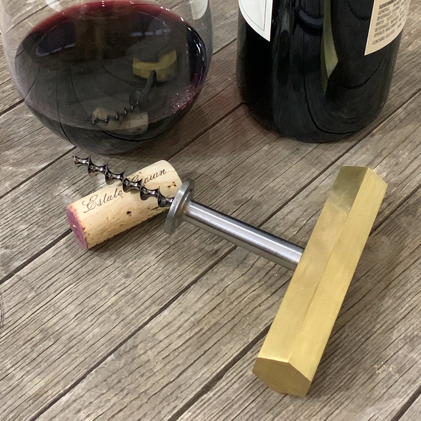 Wine Helix Direct Pull Corkscrew - Hex Brass Limited Edition