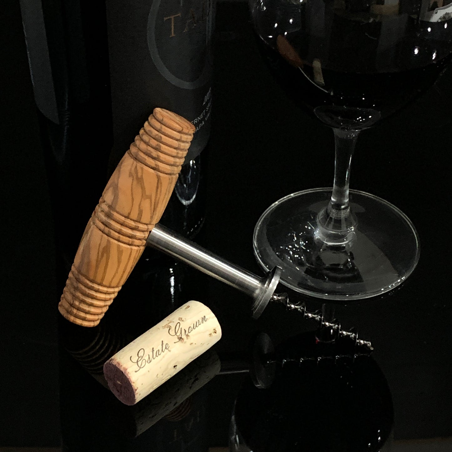 Wine Helix Direct Pull Corkscrew - Olive Wood Edition